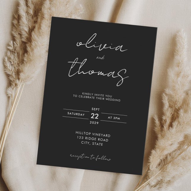 Invitation Mariage minimaliste moderne (Créateur téléchargé)