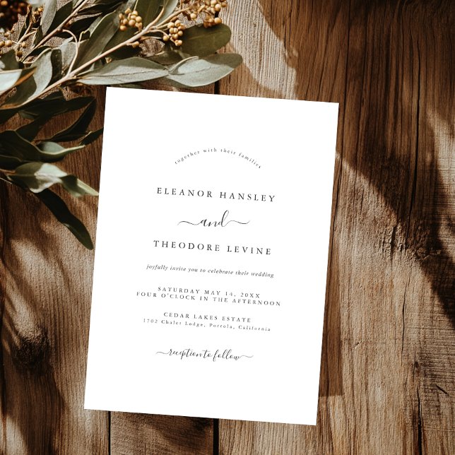 Invitation Mariage minimaliste moderne (Créateur téléchargé)
