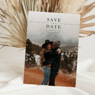 Invitation Mariage minimaliste moderne avec code QR photo