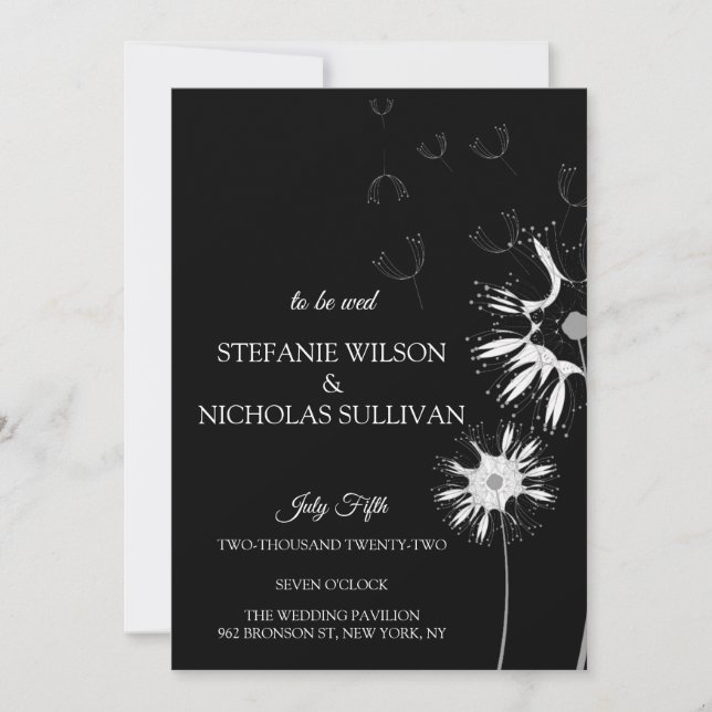 Invitation Mariage minimaliste moderne délicat à monogramme f (Devant)