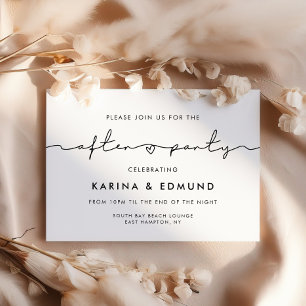 Invitation Mariage minimaliste moderne écrit à la main après 
