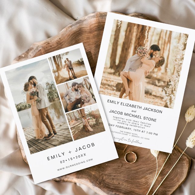 Invitation Mariage minimaliste moderne élégant simple (Créateur téléchargé)