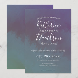 Invitation Mariage minimaliste moderne Mist