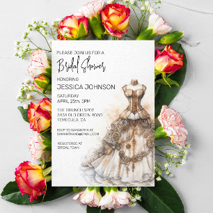 Invitation Mariage Minimaliste Steampunk Moderne