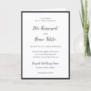 Invitation Mariage Minimaliste Typographie Moderne