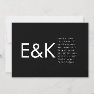 Invitation Mariage minimaliste Ultra Bold Premium