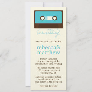 Invitation Mariage Mixtape rétro