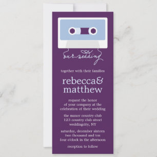 Invitation Mariage Mixtape rétro