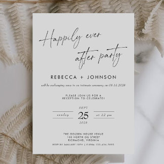 Invitation Mariage Modern Minimaliste Fête de Pour Toujours
