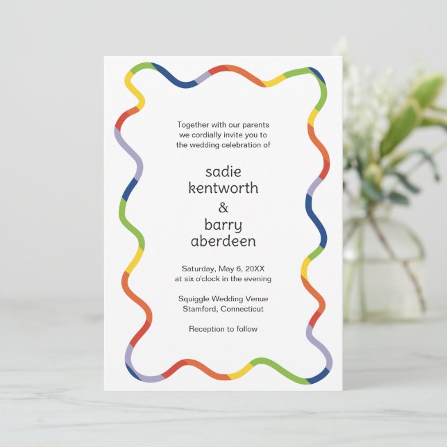 Invitation Mariage moderne (Debout devant)