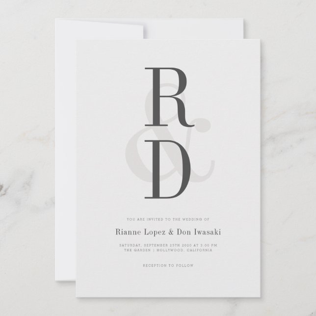 Invitation Mariage moderne (Devant)