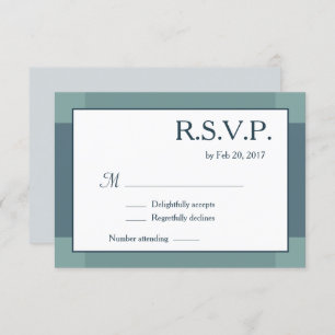 Invitation Mariage moderne bleu marine foncé bleu turquoise R