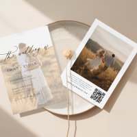 Mariage Moderne Boho avec Overlay Vélin et Code QR