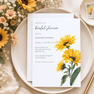 Invitation Mariage Moderne Brunette Susan Shower