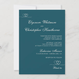 Invitation Mariage moderne chic mélange et correspondance Dee