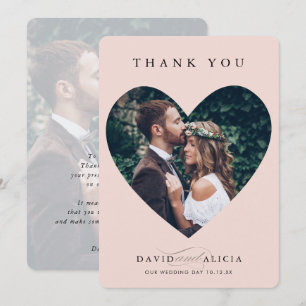 Invitation MARIAGE MODERNE couple photo cadre coeur rose vif