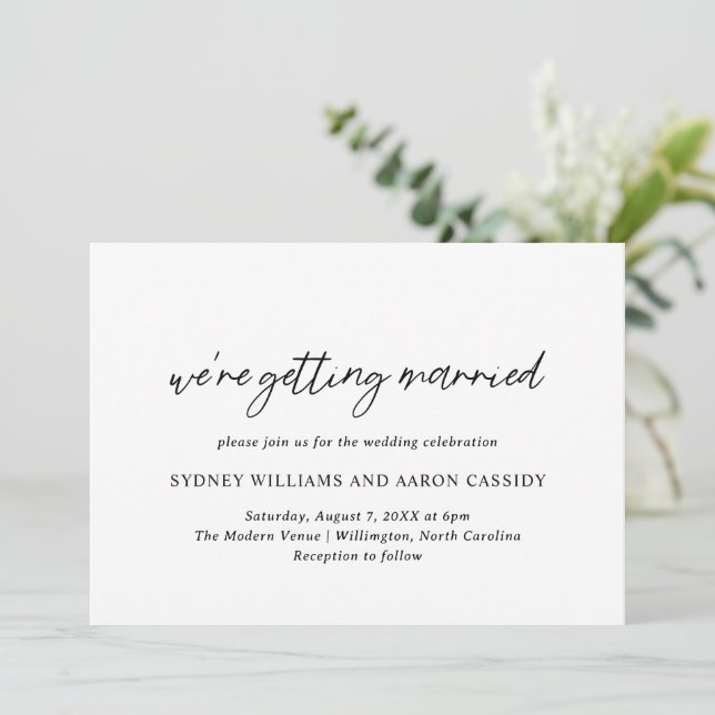 Invitation Mariage moderne de Sydney (Debout devant)