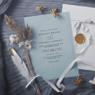 Invitation Mariage Moderne Élégant Antique avec Embossage
