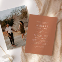 Mariage moderne élégant en argile de script