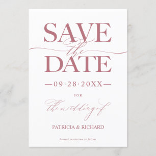 Invitation Mariage Moderne Élégant Enregistrer La Date Non Ph