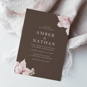 Invitation Mariage moderne élégant rose pâle