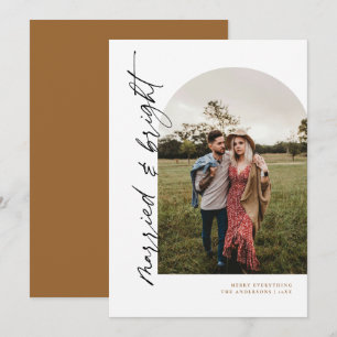 Invitation Mariage Moderne et Nouvelle Lune de Miel Férié