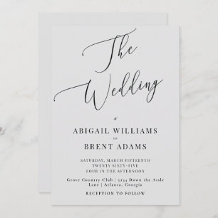 Invitation Mariage moderne gris