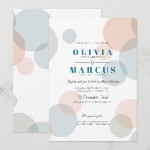 Invitation Mariage Moderne Gros Gras Points Confetti