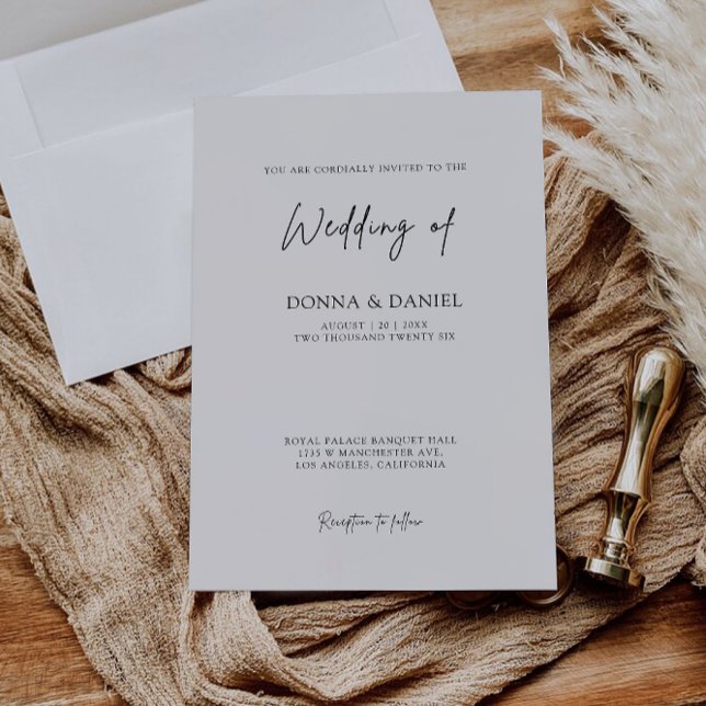 Invitation Mariage moderne invite Modèle (Modern Wedding Invites Template)