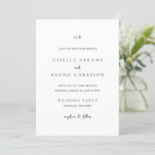Invitation Mariage Moderne Minimaliste