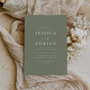 Invitation Mariage moderne minimaliste de taille simple