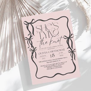 Invitation Mariage Moderne Noir et Rose : Baby Shower