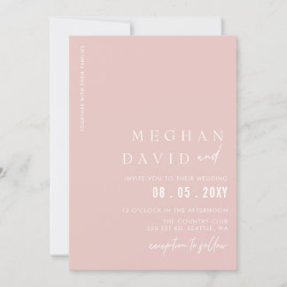 Invitation Mariage moderne simple et élégant