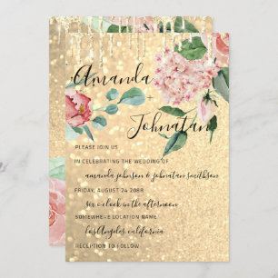 Invitation Mariage Monogram Drives Florals Mint Parties scint