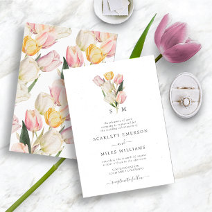 Invitation Mariage Monogramme de Printemps