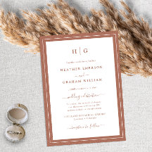 Mariage Monogramme en Terracotta
