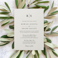 Mariage Monogramme noir & écrin classique