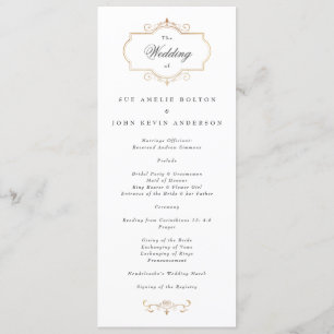 Invitation mariage monogramme or classique romantique