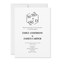 Mariage Monogramme Photo Botanique Minimaliste