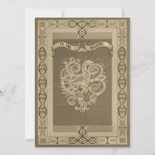 Invitation Mariage Motif celtique à la mode médiévale