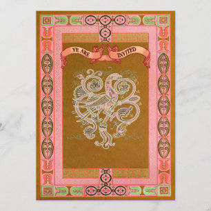 Invitation Mariage Motif celtique à la mode médiévale