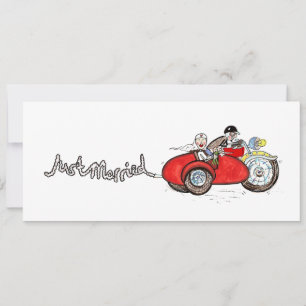 Invitation Mariage moto et side-car soirée