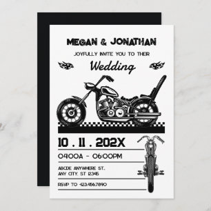 Invitation Mariage moto vintage