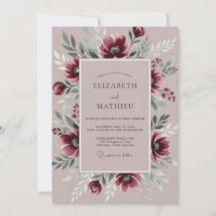 Invitation Mariage Mystique Automnal en Bourgogne