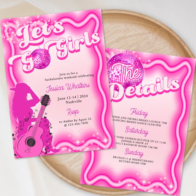 Invitation Mariage, Nashville Bachelorette, Bachelorette, (Créateur téléchargé)