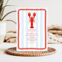 Mariage Nautique à Carreaux Bleus et Homard