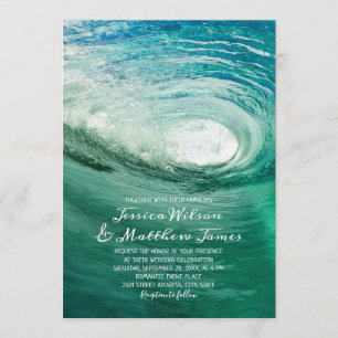 Invitation Mariage nautique de plage Destination Surf
