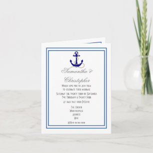 Invitation Mariage nautique ou marin