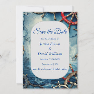 Invitation Mariage Nautique Rustique Chic Enregistrer La Cart