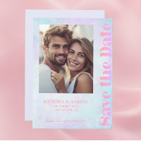 Mariage Néon Minimal Moderne Clair Économisez La D